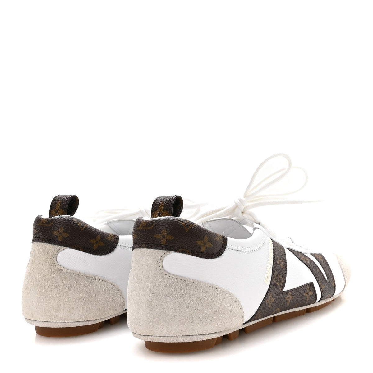 Monogram Calfskin Womens LV Sneakerina 40 White