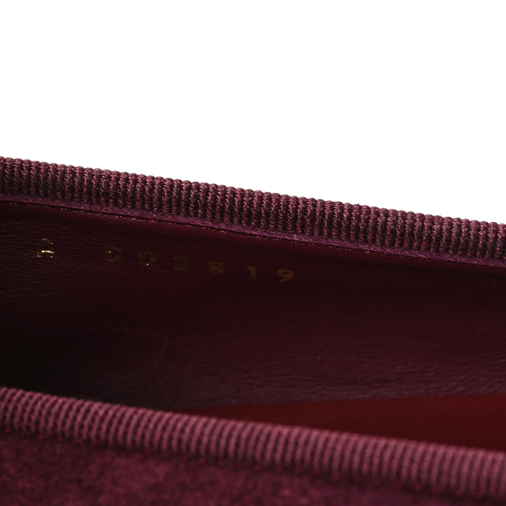 Suede Patent Cap Toe CC Ballerina Flats 37.5 Burgundy