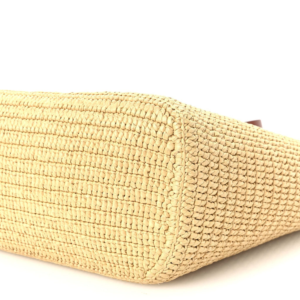 Crochet Vitello Secchiello Bucket Bag Naturale Brandy