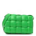 Nappa Maxi Intreccio Padded Cassette Crossbody Bag Parakeet