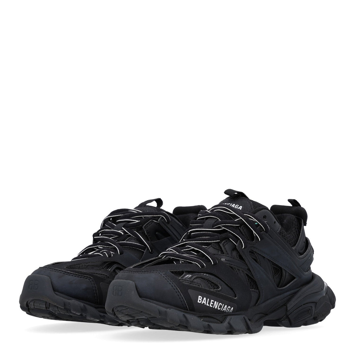Rubber Mesh Fabric Womens Track Sneakers 38 Black
