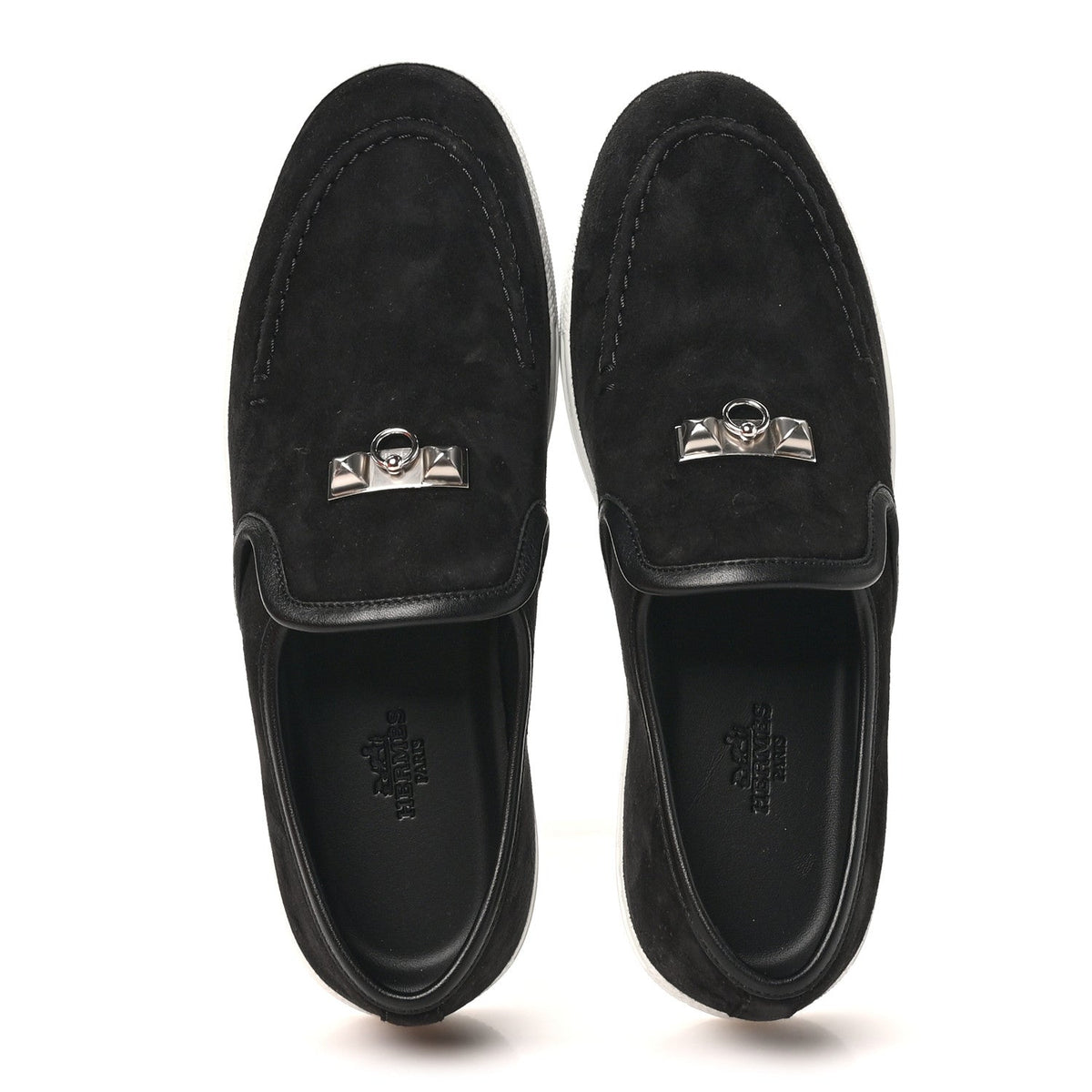 Suede Goatskin Nappa Jour Loafers 38 Black