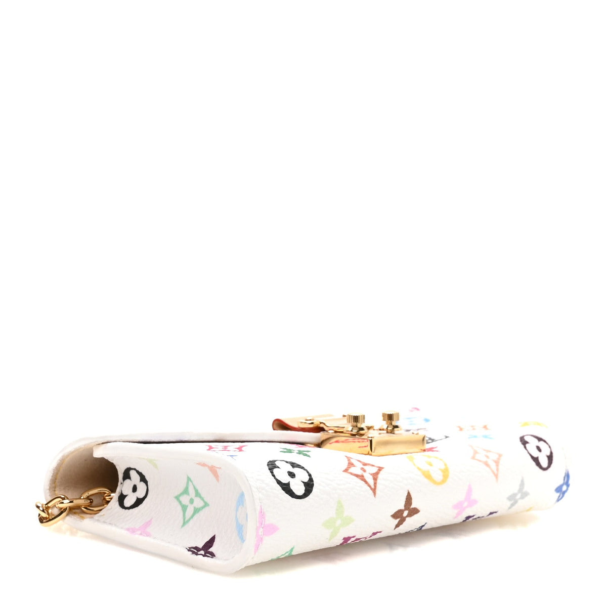 LV X TM Monogram Multicolor Pouch Metis Belt White
