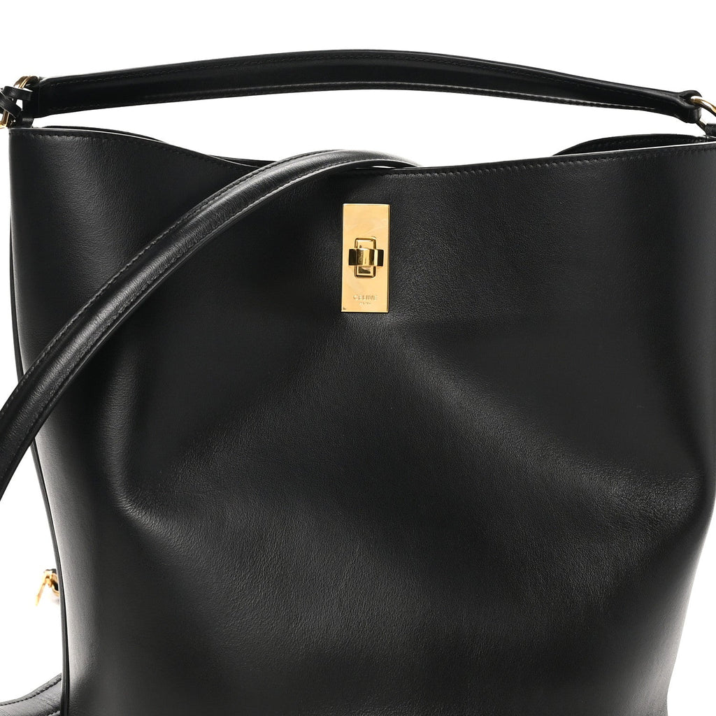 Smooth Calfskin Bucket 16 Bag Black
