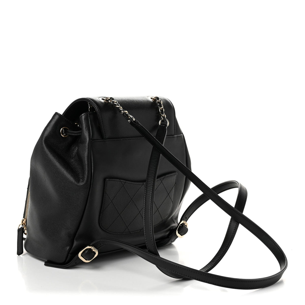 Caviar Quilted Business Affinity Backpack Black