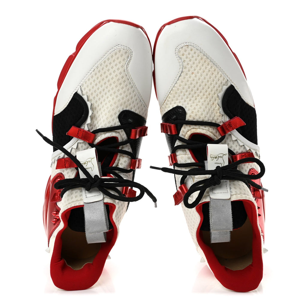 Mesh Patent Mens Red Runner Flat Sneaker 45 Multicolor 45 White Multicolor