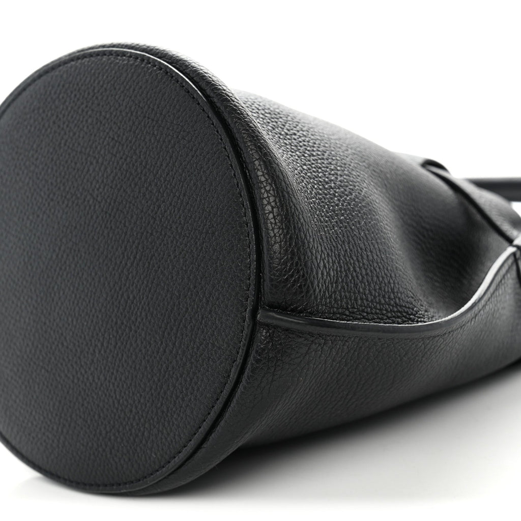 Supple Grained Calfskin Nano Big Bag Bucket Black