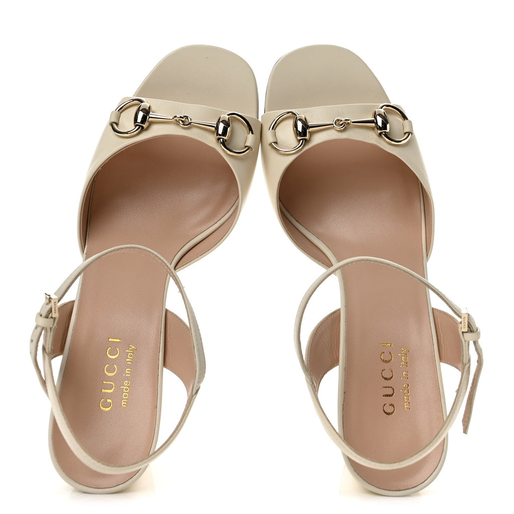 Malaga Kid Horsebit Lady 75mm Sandals 37.5 Mystic White