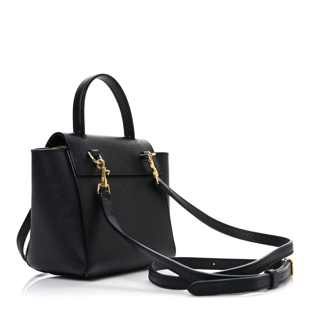 Grained Calfskin Pico Belt Bag Black