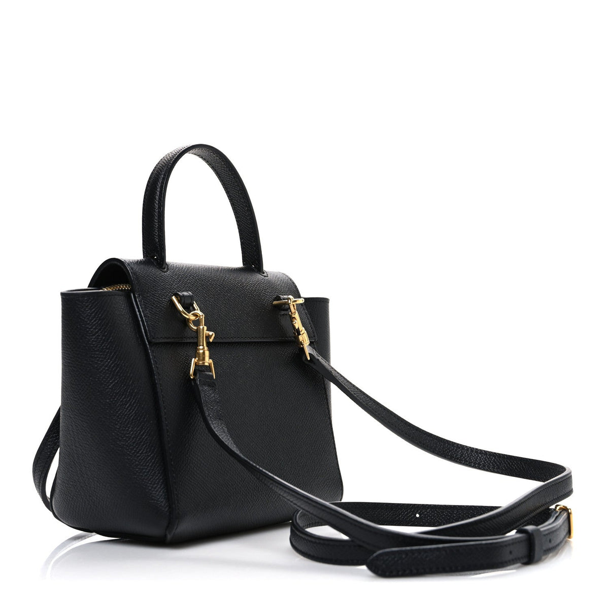 Grained Calfskin Pico Belt Bag Black