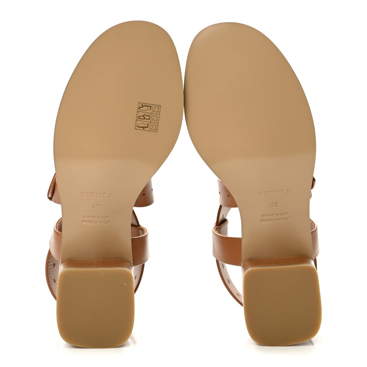 Calfskin Milly 40 Sandals 40 Naturel