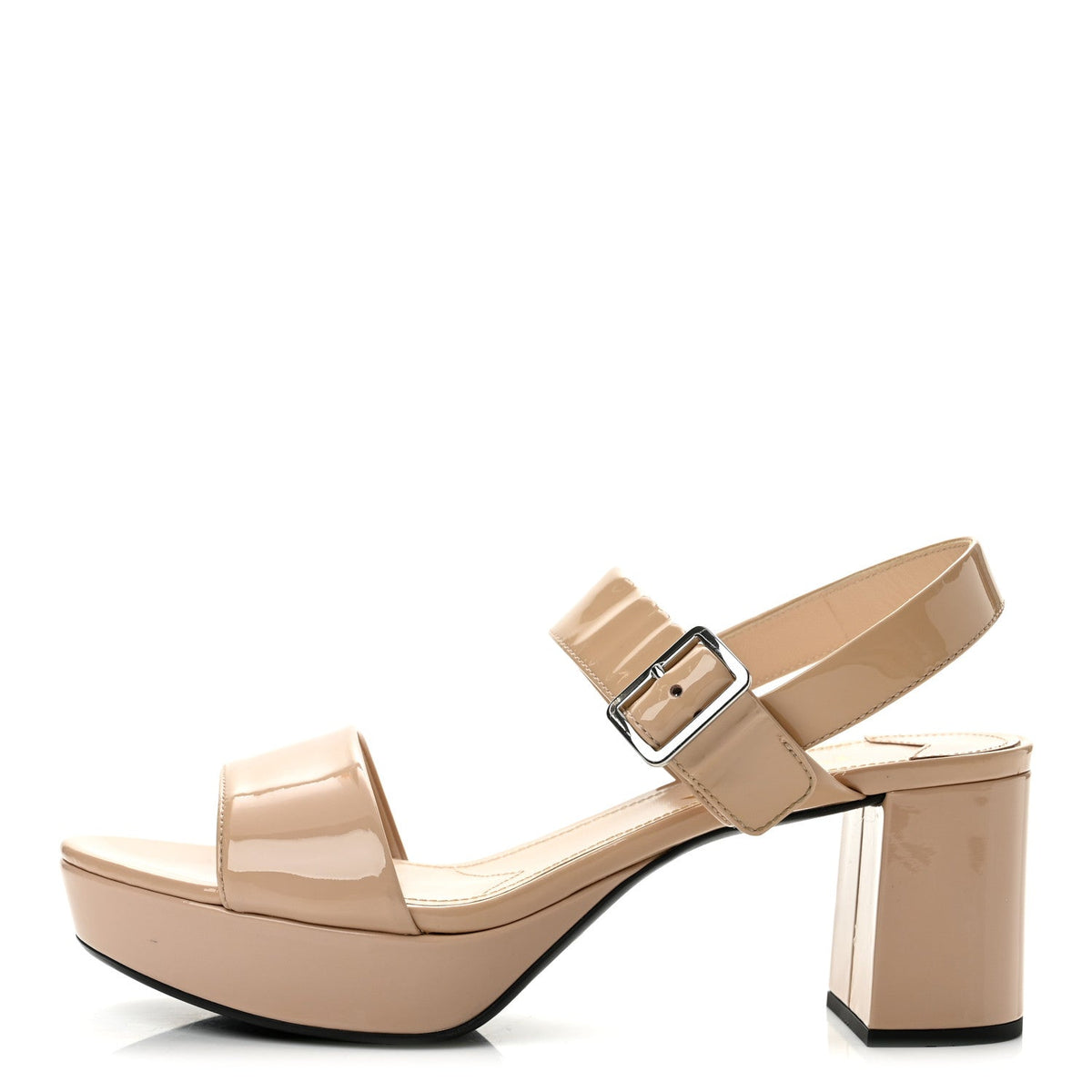 Patent Platform Sandals 39 Cipria