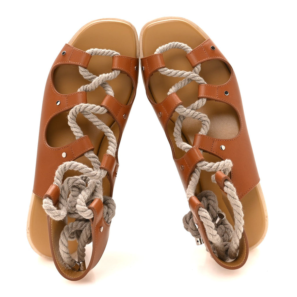 Calfskin Cork Medusa 30 Sandals 37 Naturel