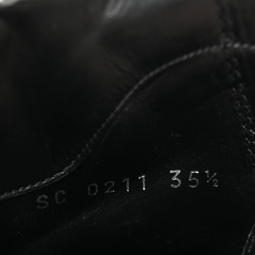 Suede Calfskin Jacquard Since 1854 Laureate Platform Desert Boots 35.5 Black