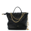Lambskin Mini Icons Bucket Bag Black