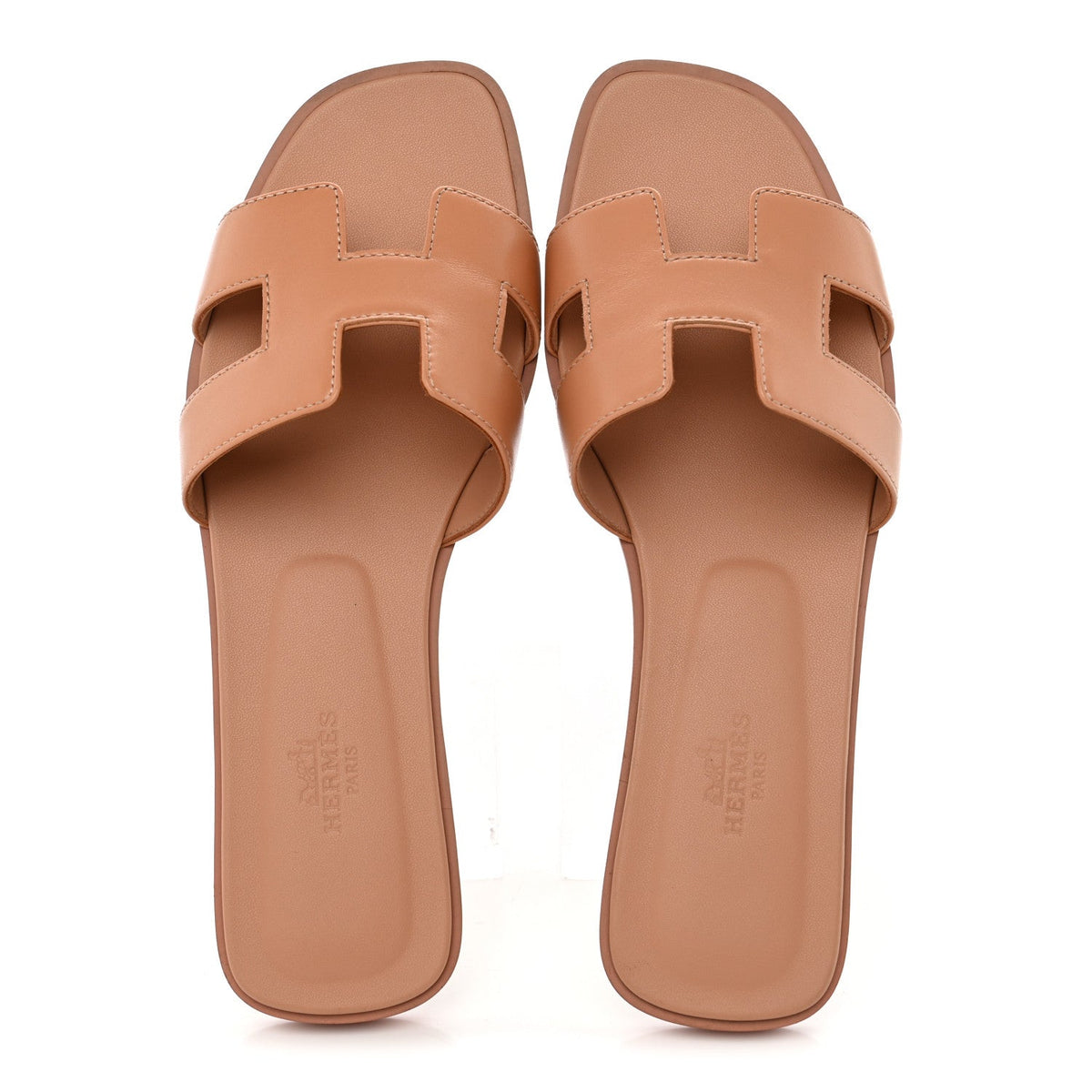 Box Calfskin Oran Sandals 37.5 Granit Rose
