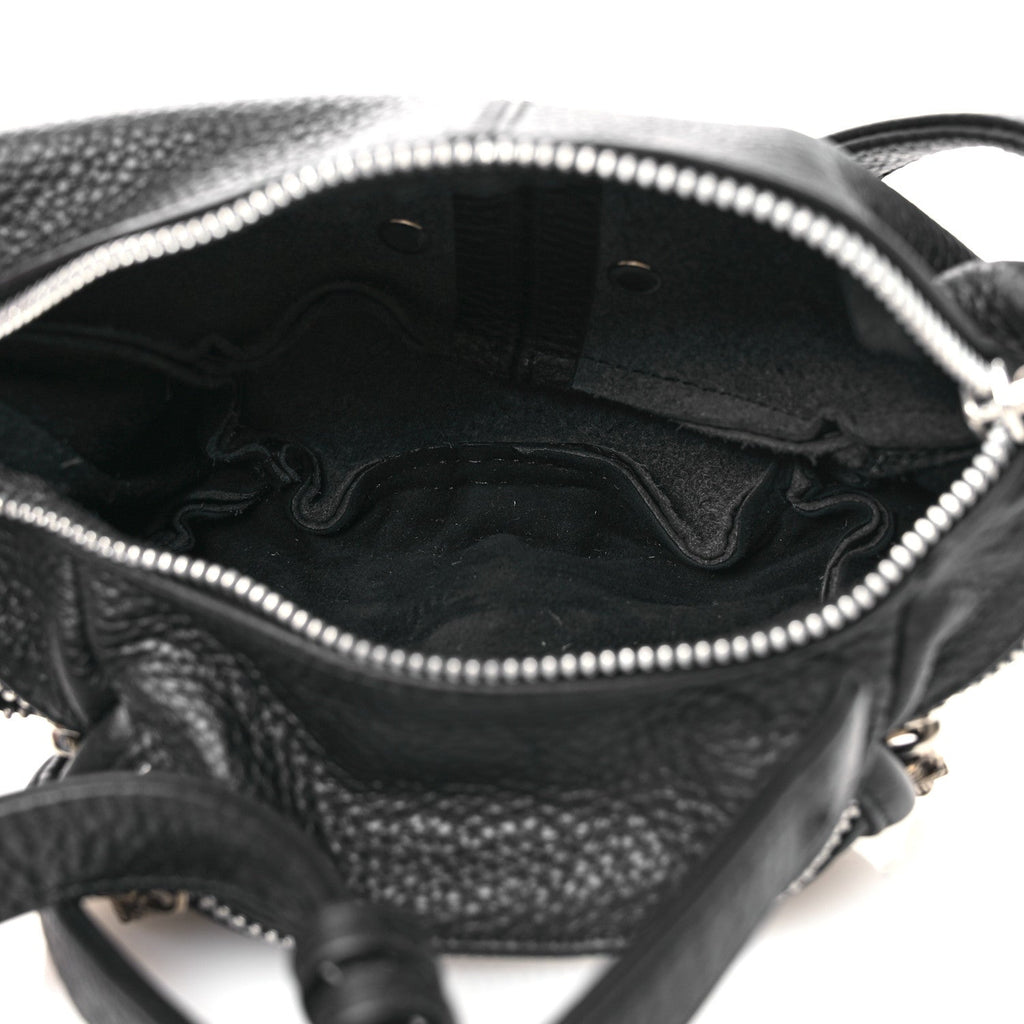 Grained Calfskin Mini Snat Pack Gunslinger Waist Bag Black