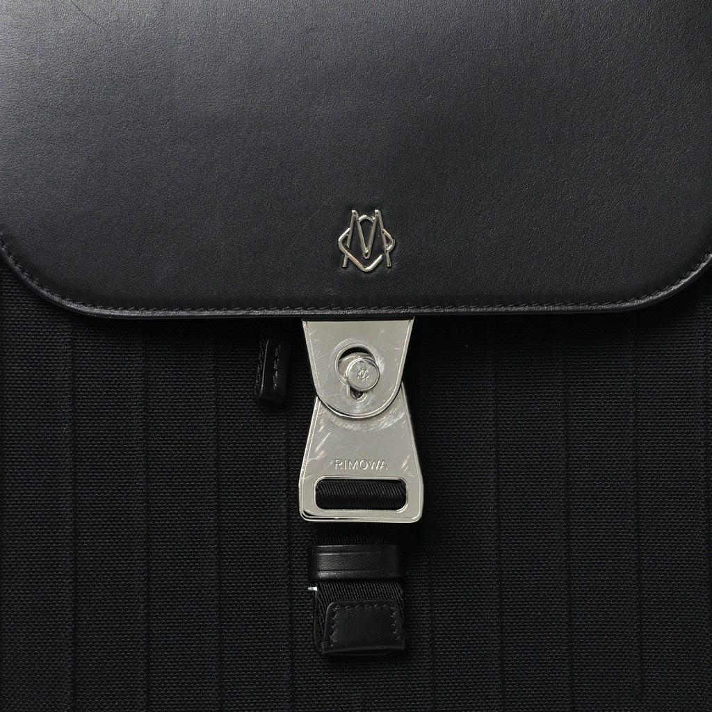 Canvas Calfskin Never Still Small Backpack Black