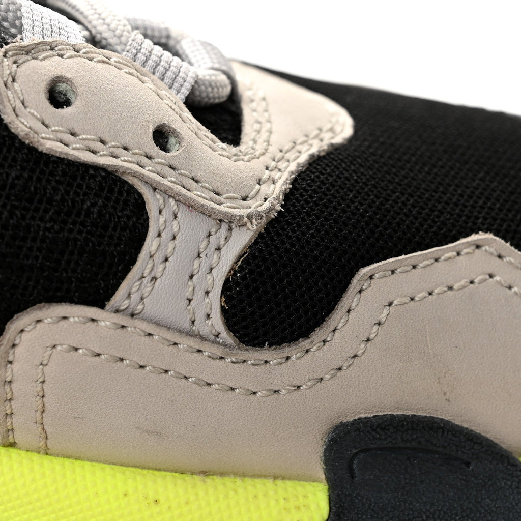 Fabric Mesh Womens Triple S Sneakers 38 Grey Black Jaune Fluo