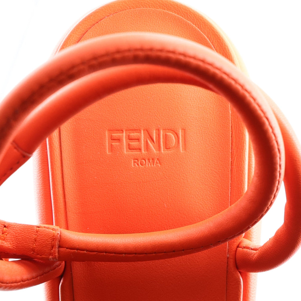 Nappa Baguette Ankle Strap 30/110mm Platform Sandals 38.5 Orange