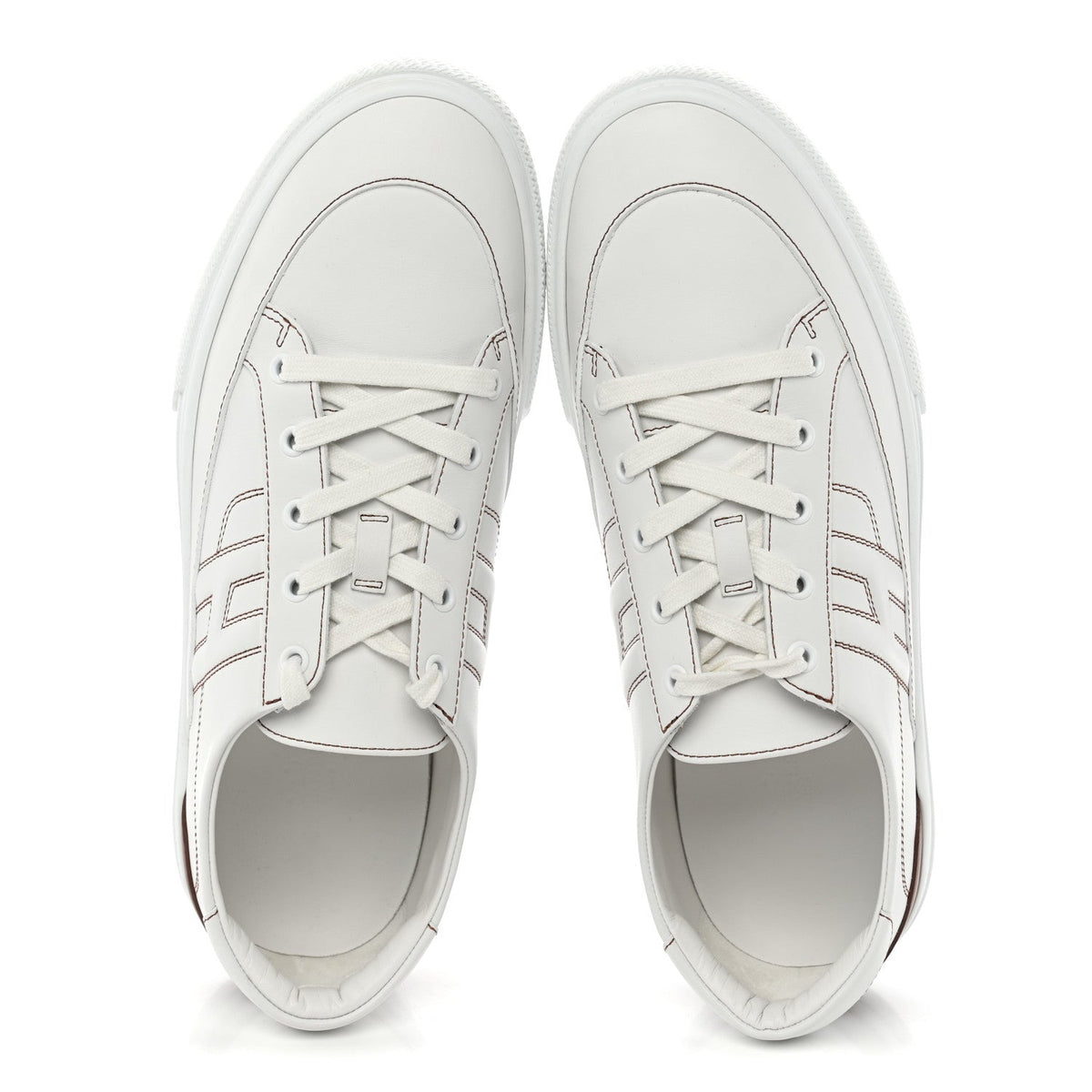Calfskin Mens Deep Sneakers 44.5 White Gold