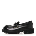 Calfskin Rockstud Loafers 35 Black