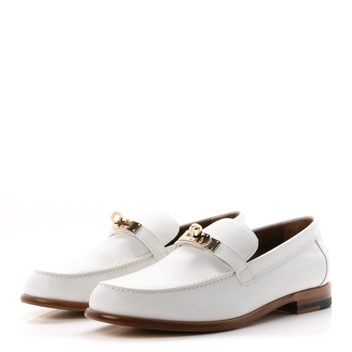 Calfskin Womens Destin Loafers 38 White