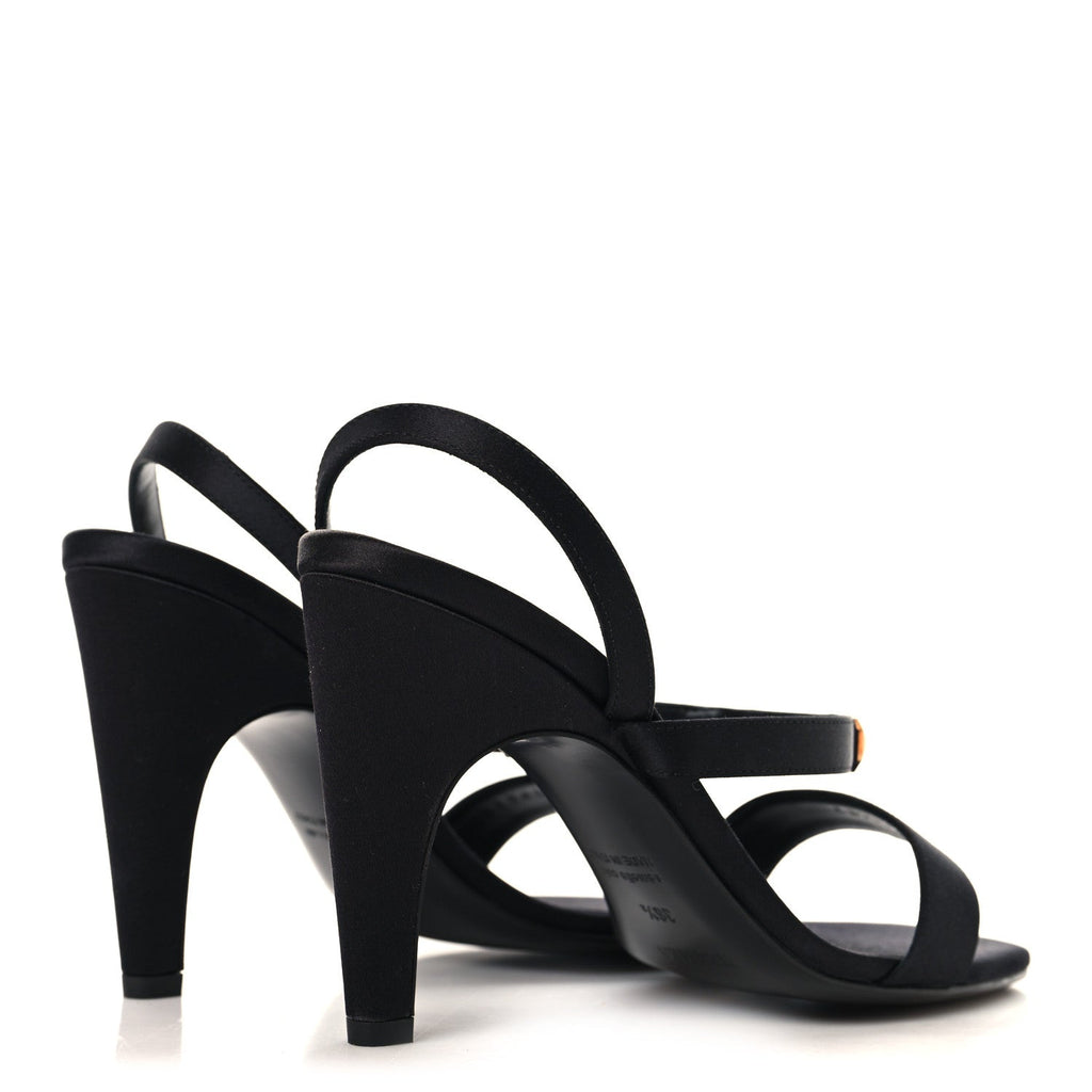Satin Glamour 95 Sandals 36.5 Black