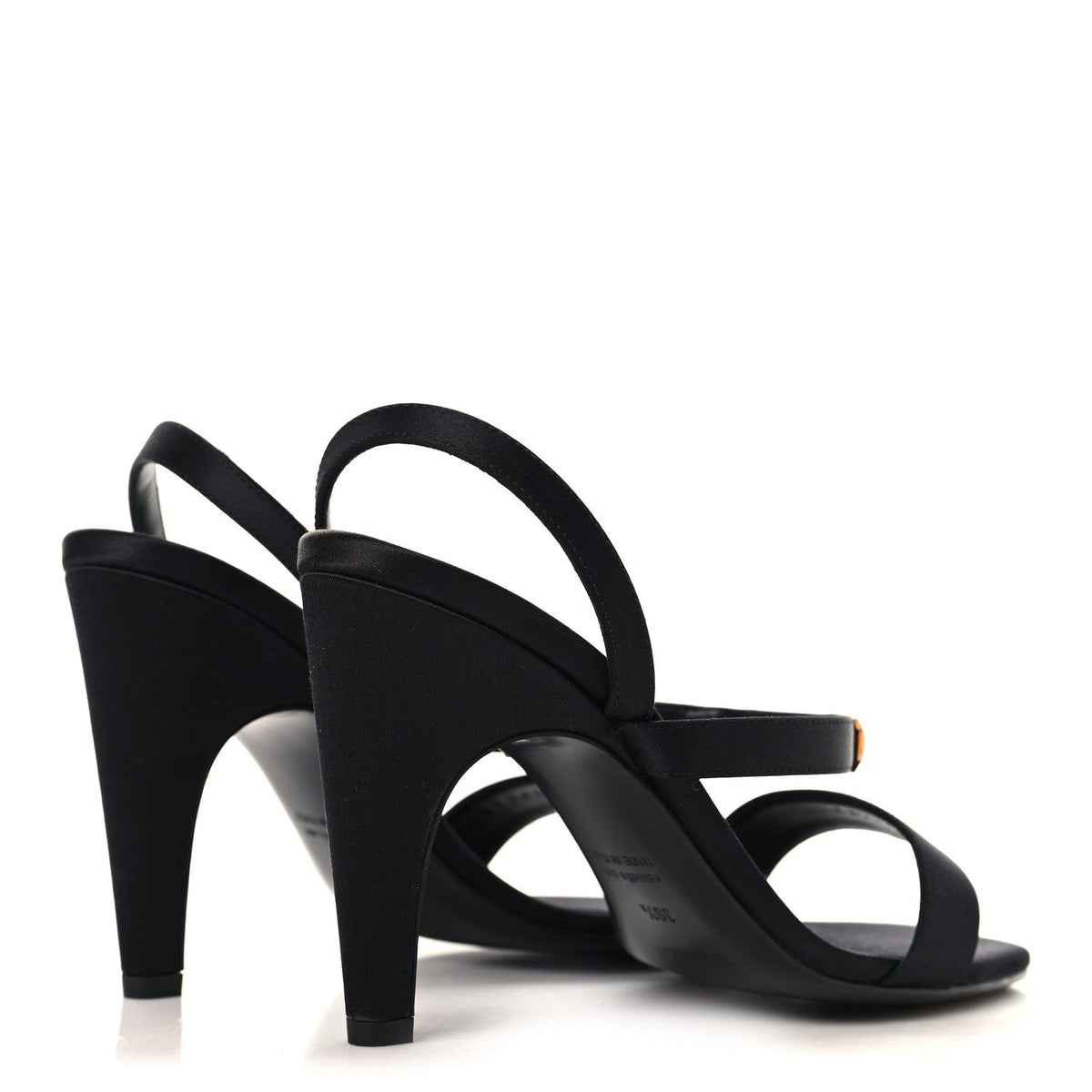 Satin Glamour 95 Sandals 36.5 Black