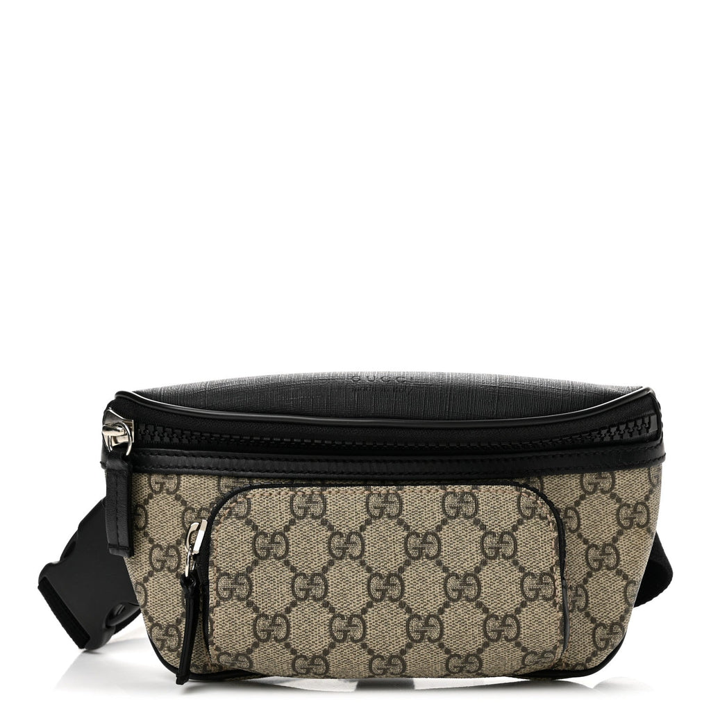 GG Supreme Monogram Belt Bag Black