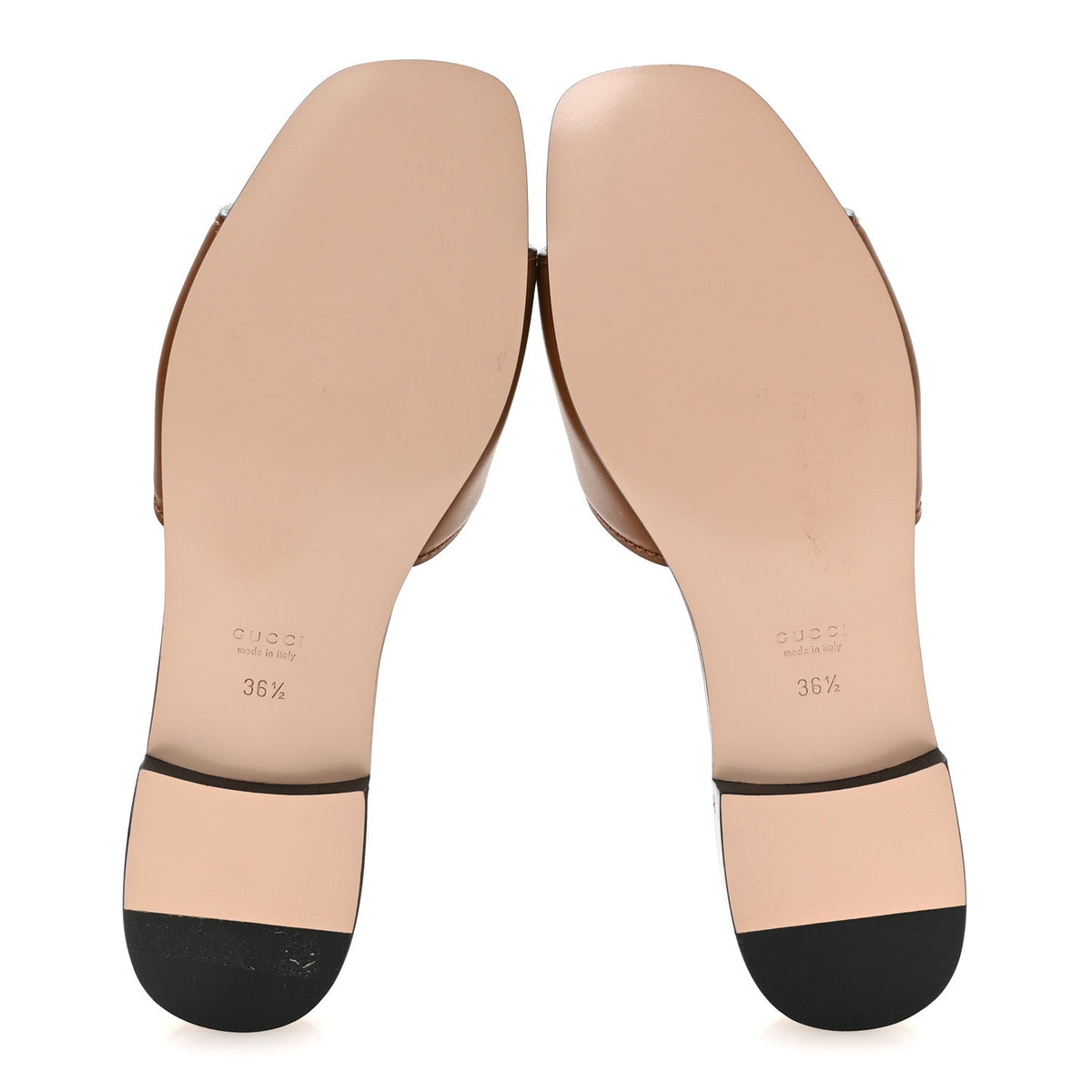 Cosmos Softy Calfskin Interlocking G Cut Out Slide Sandals 36.5 Cuir