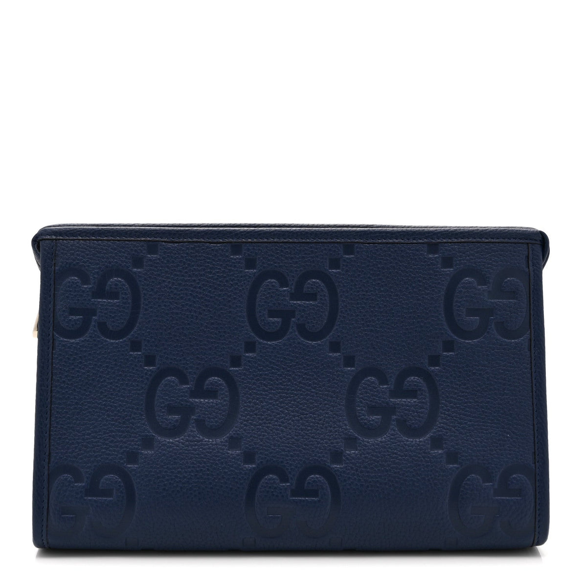 Piuma Calfskin Jumbo GG Embossed Pouch  Royale