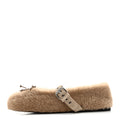 Shearling Mary Jane Ballerina Flats 40 Deserto