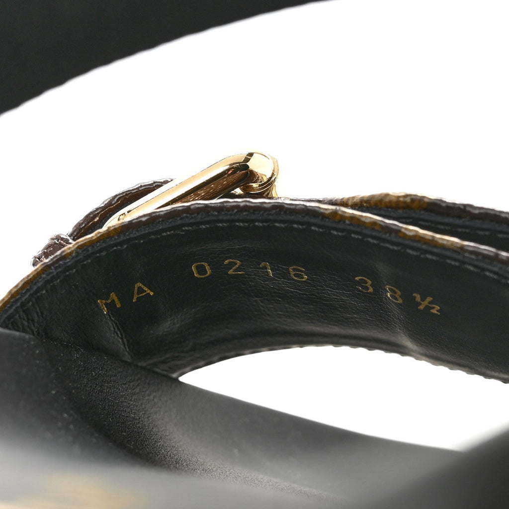 Monogram Bom Dia Mule Sandals 38.5 Black