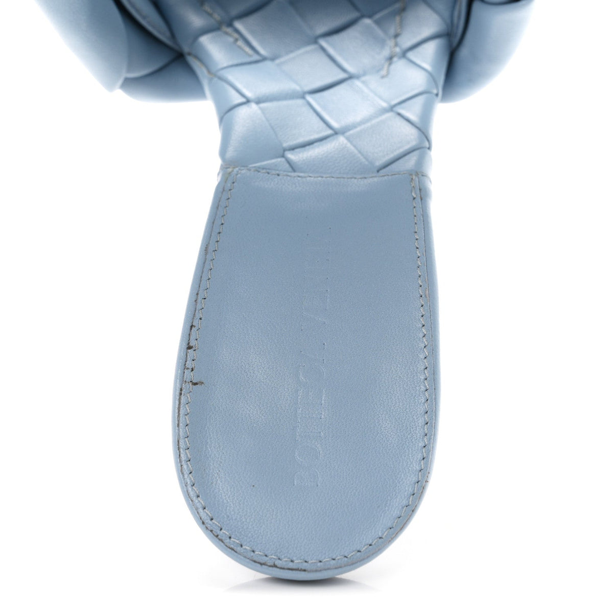 Nappa Maxi Intrecciato Lido Mule Sandals 38 Ice
