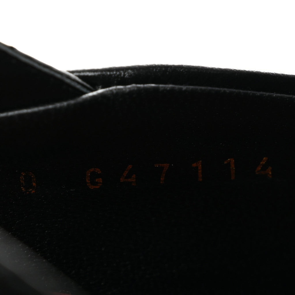 Glazed Calfskin CC Slingback Flats 39 Black