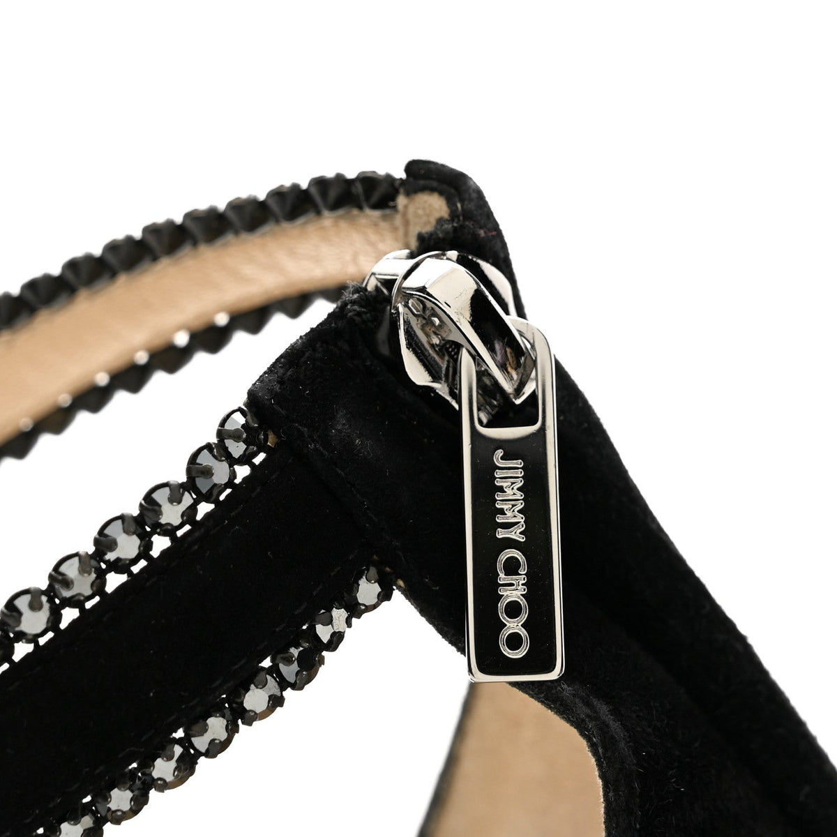 Crystal Suede Pumps 39.5 Black
