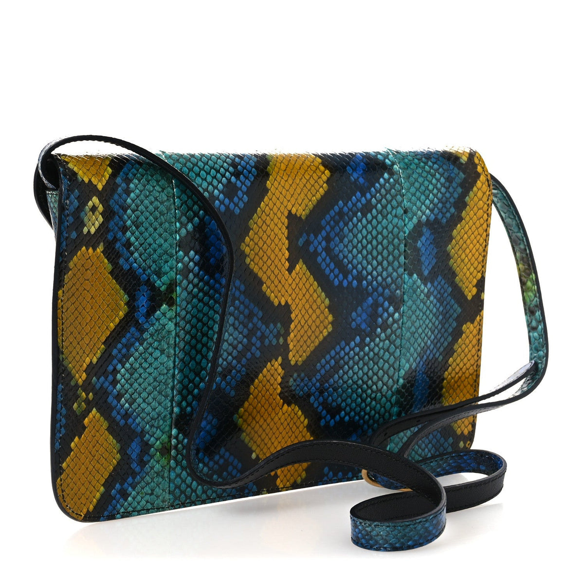 Snakeskin Bright Bit Animalier Medium Shoulder Bag Multicolor
