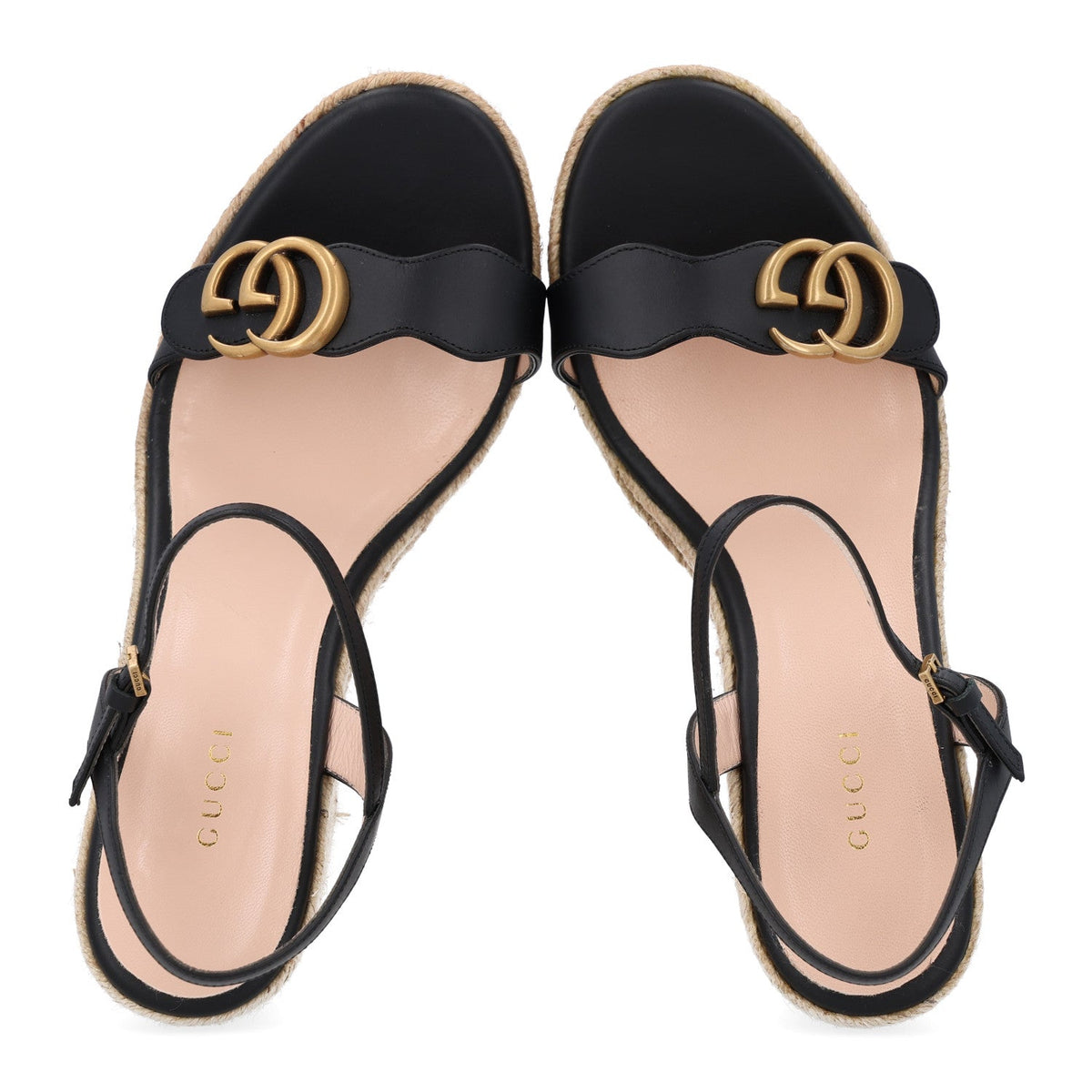 Galassia Aitana Espadrille 10/95mm Wedge Sandals 39.5 Black