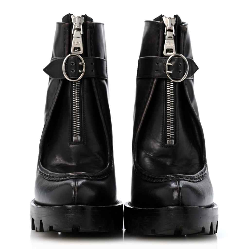 Spazzolato Buckle 120mm Ankle Boots 35 Black