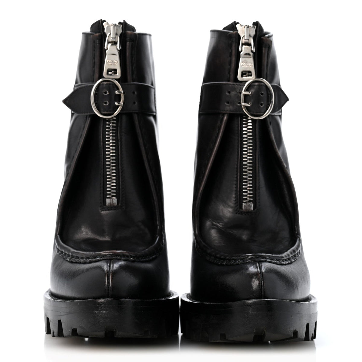 Spazzolato Buckle 120mm Ankle Boots 35 Black
