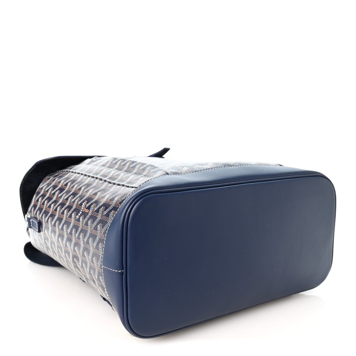 Goyardine Calfskin Alpin MM Backpack Navy