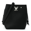 Calfskin Nano Lockme Bucket Black