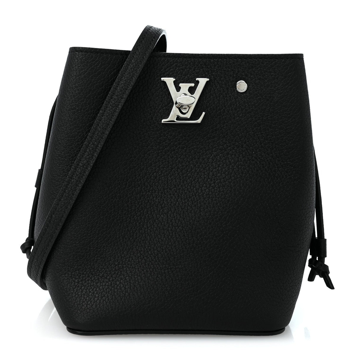 Calfskin Nano Lockme Bucket Black