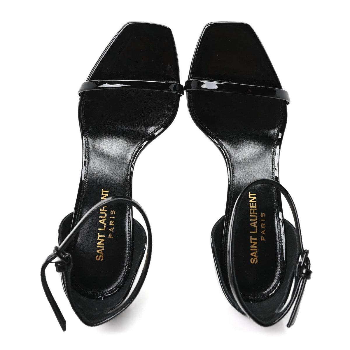 Patent Calfskin Opyum 85 Sandals 36 Black