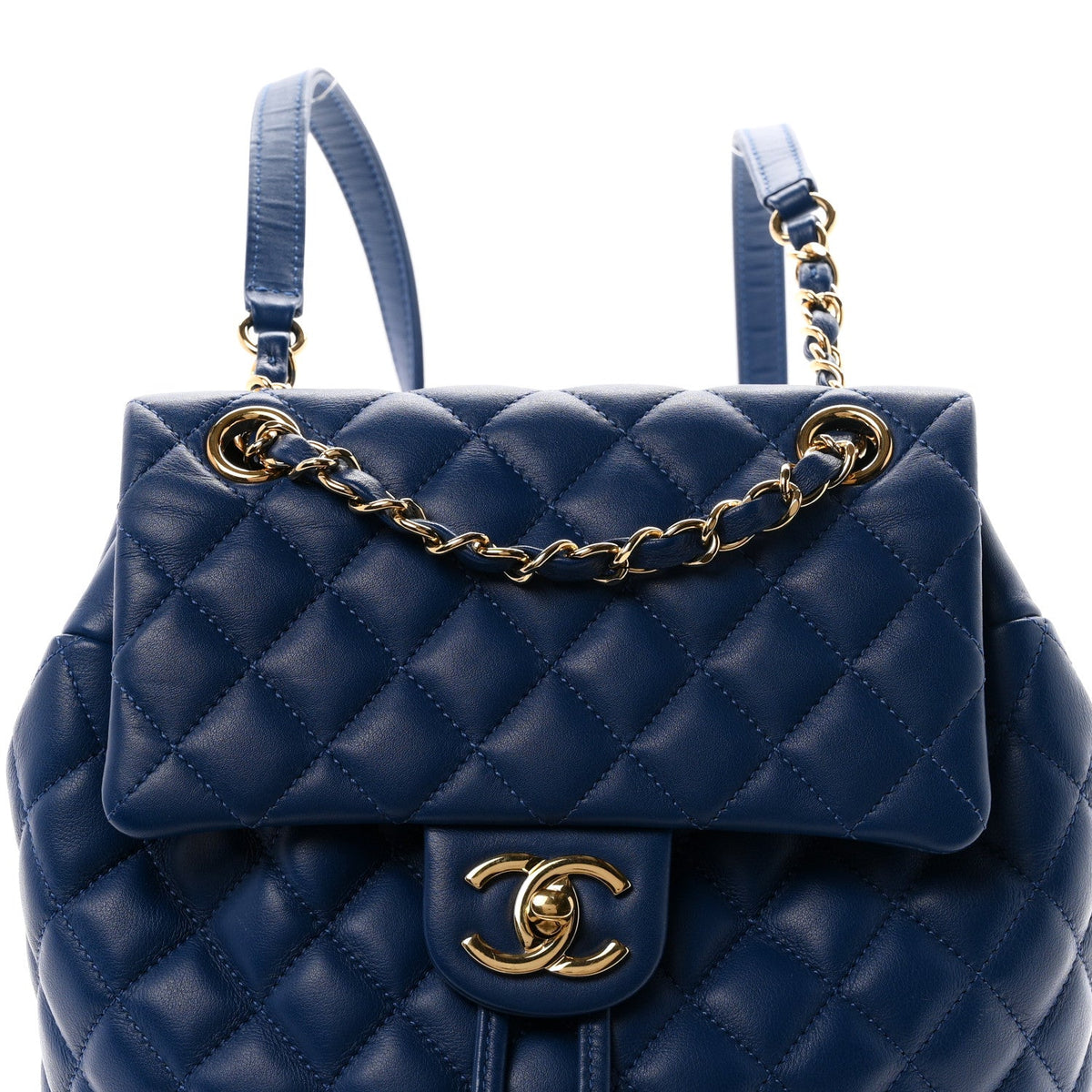 Lambskin Quilted Small Urban Spirit Backpack Blue