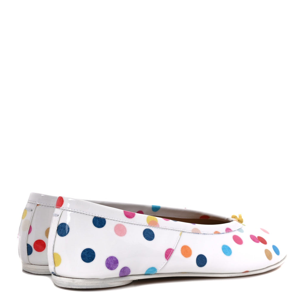 Coated Canvas Confetti Printed Tabi New Ballerina Flats 37 White Multicolor
