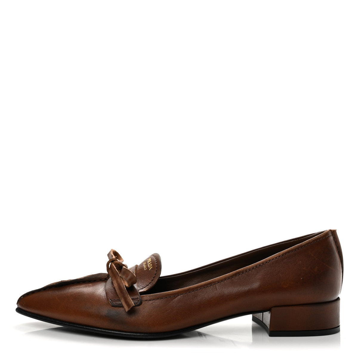Vitello Old Bow Loafers 39 Cacao