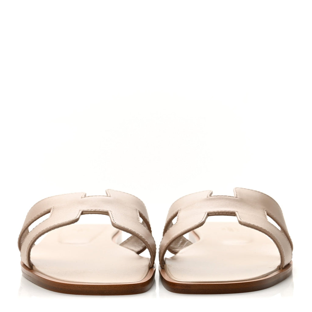 Box Calfskin Oran Sandals 37.5 Camel