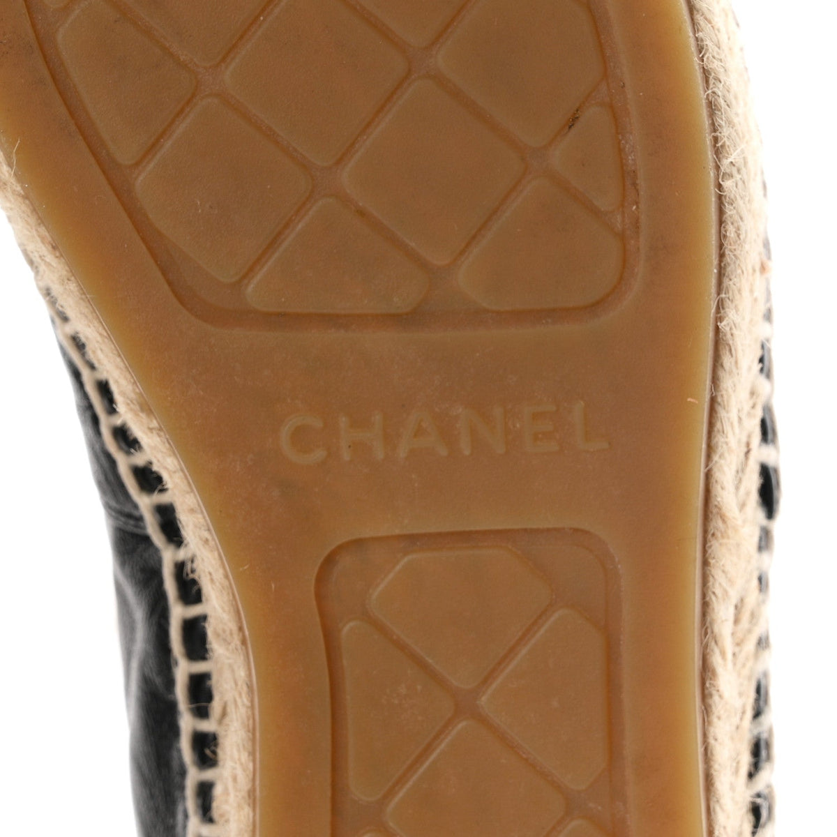 Lambskin CC Espadrilles 38 Black